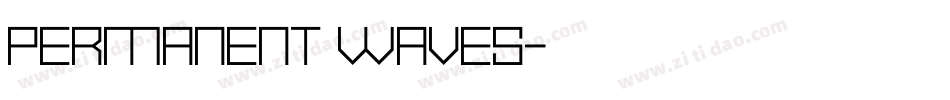 Permanent Waves字体转换